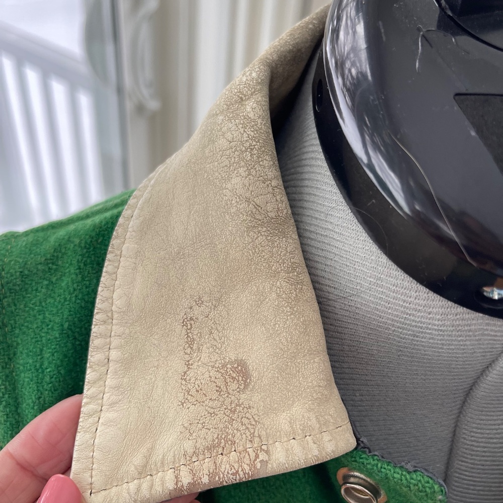 Vintage 1940s Varsity Jacket - Green - XS - Picture 10 of 11